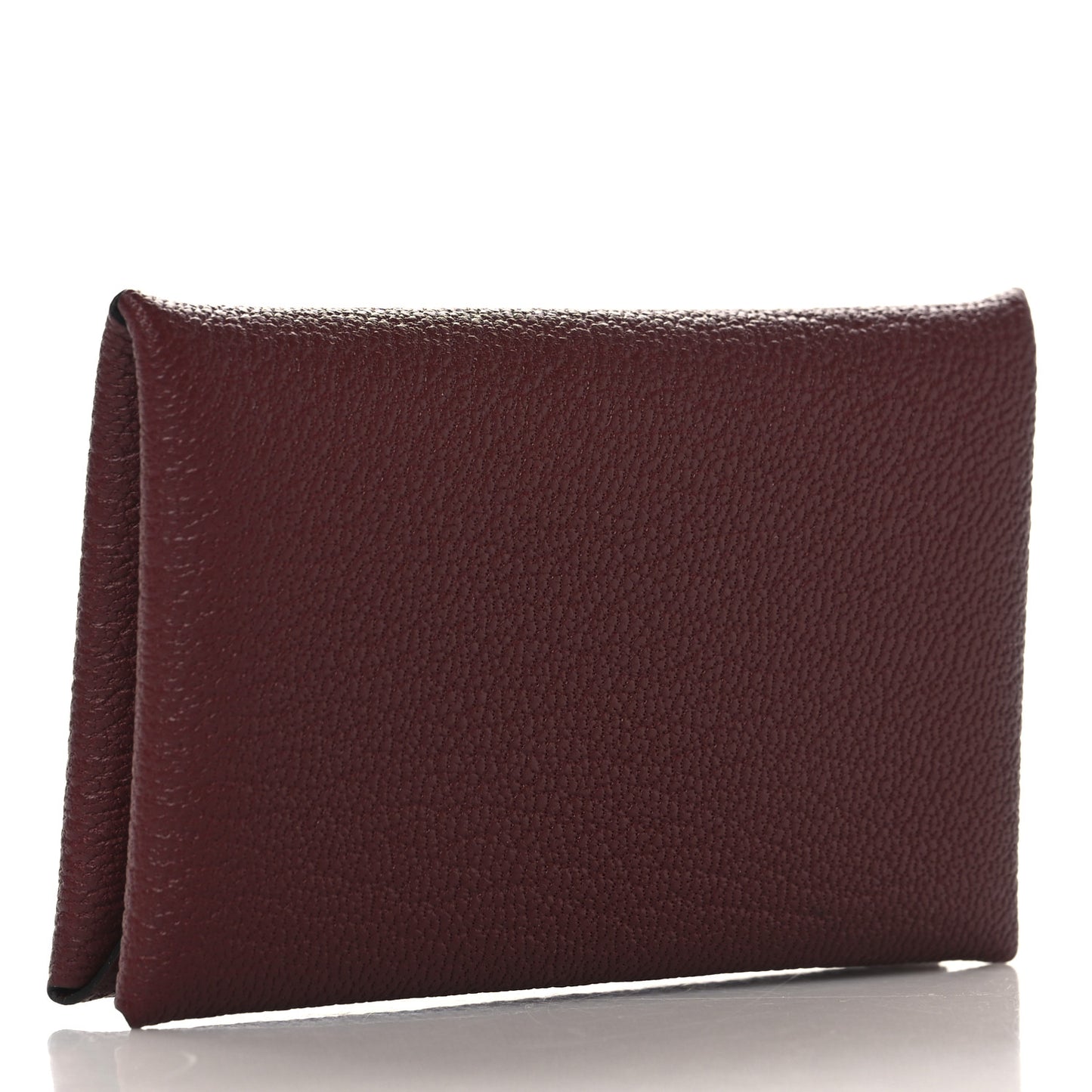 Chevre Mysore Calvi Card Case Rouge H