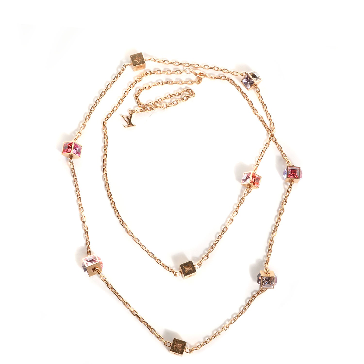 Louis Vuitton Swarovski Gamble Long Necklace Blush 1 of 7