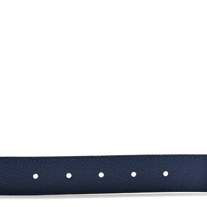 Louis Vuitton Calfskin Rainbow Monogram 30mm LV Initiales Reversible Belt 85 34 Blue 4 of 8