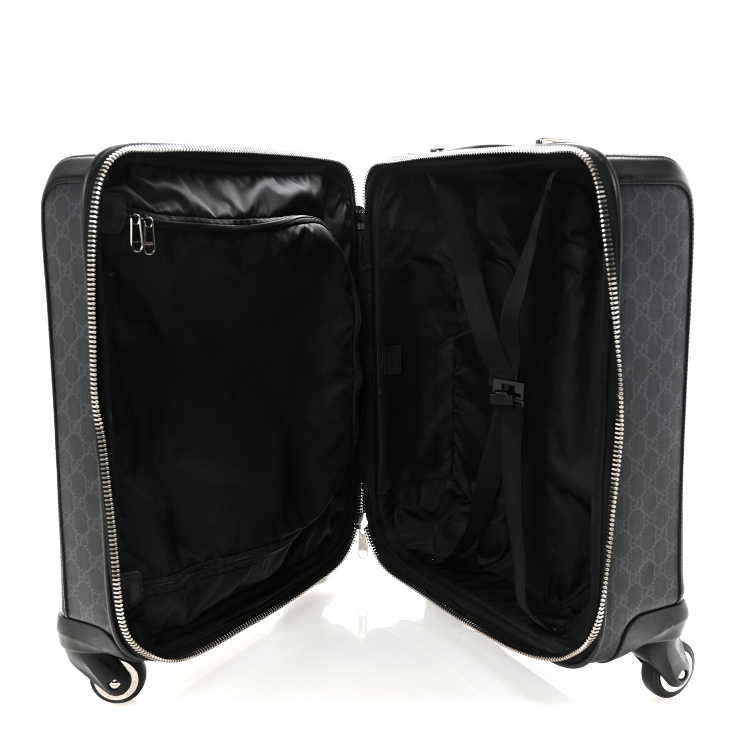 GG Supreme Monogram Gran Turismo Suitcase Black Grey