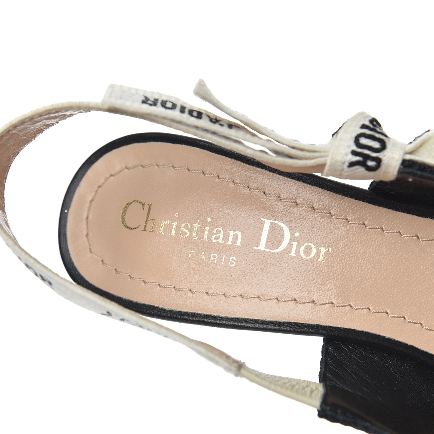 Technical Canvas Ribbon J'Adior Slingback 100mm Pumps 36 Black