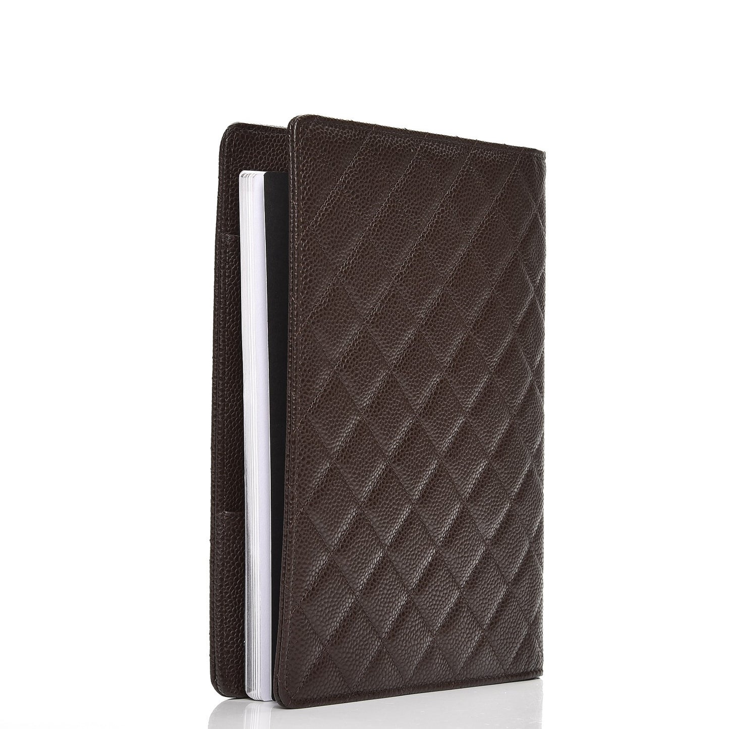 Caviar Quilted Notebook Agenda Cover Brown