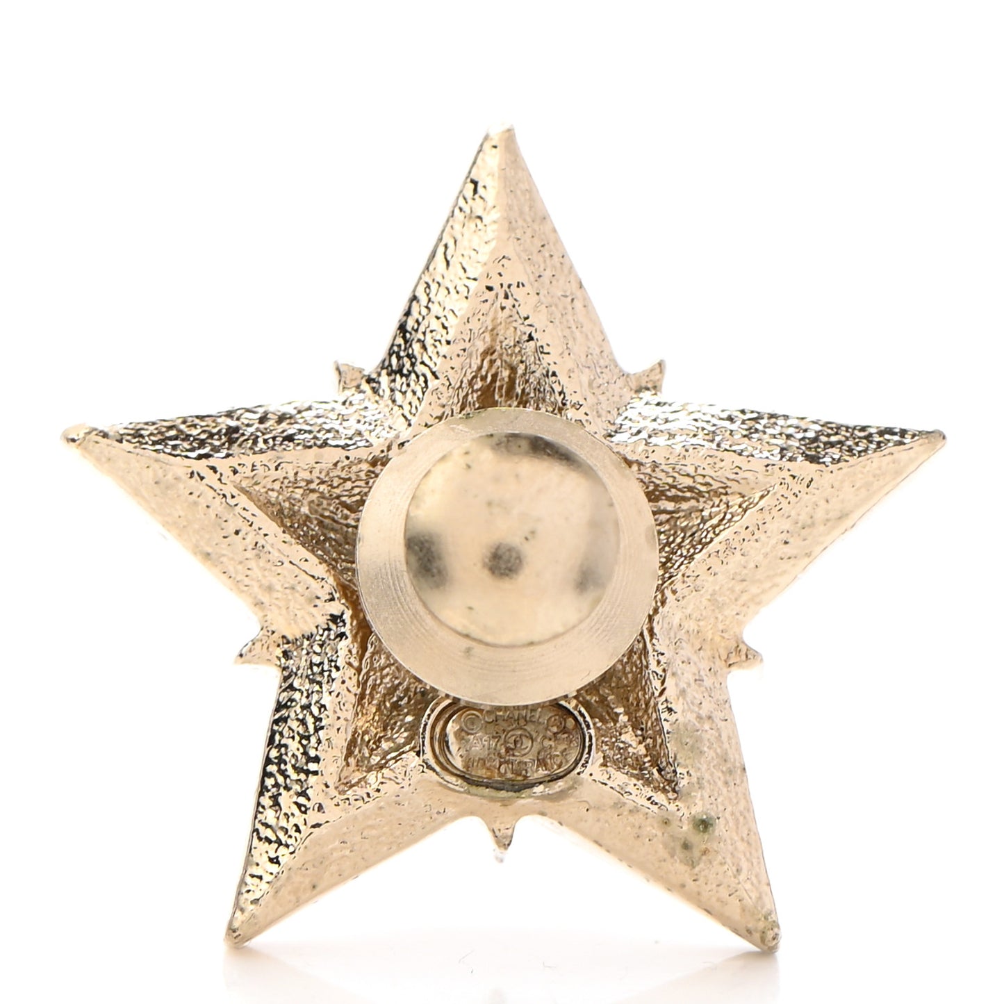Crystal CC Star Brooch Gold