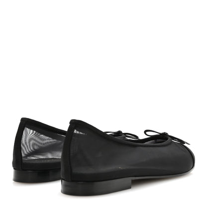 Chanel Mesh Grosgrain Cap Toe CC Ballerina Flats 39.5 Black 5 of 8