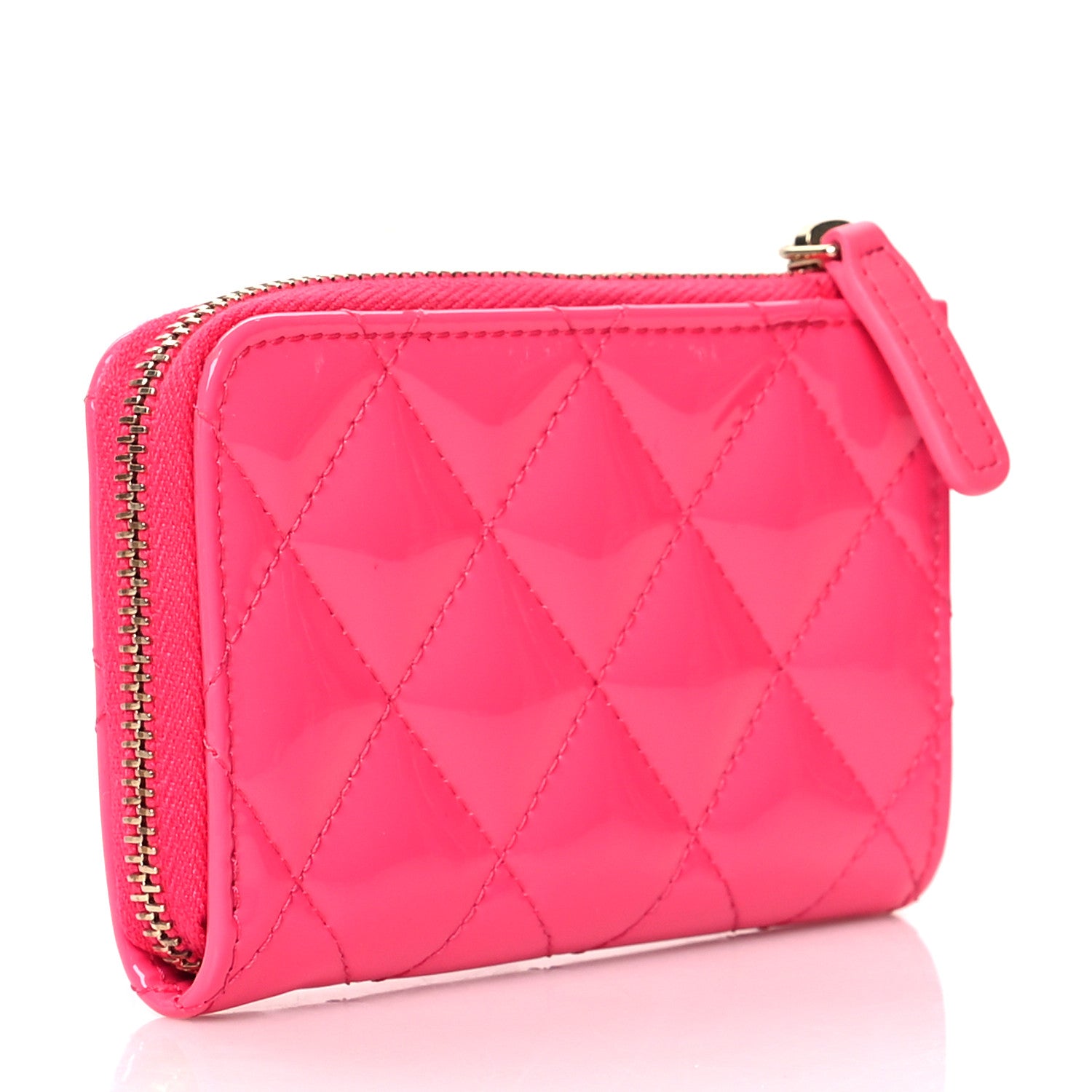 Chanel Patent Quilted Key Holder Case Pink 3 of 8