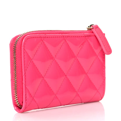 Chanel Patent Quilted Key Holder Case Pink 3 of 8
