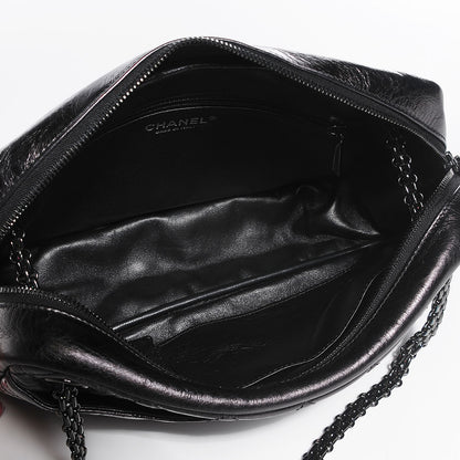 Chanel Metallic Aged Calfskin Quilted Medium Reissue Camera Case Black 5 of 8