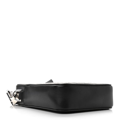 Christian Dior Calfskin Oblique Galaxy Perforated World Tour Messenger Pouch Black 4 of 11