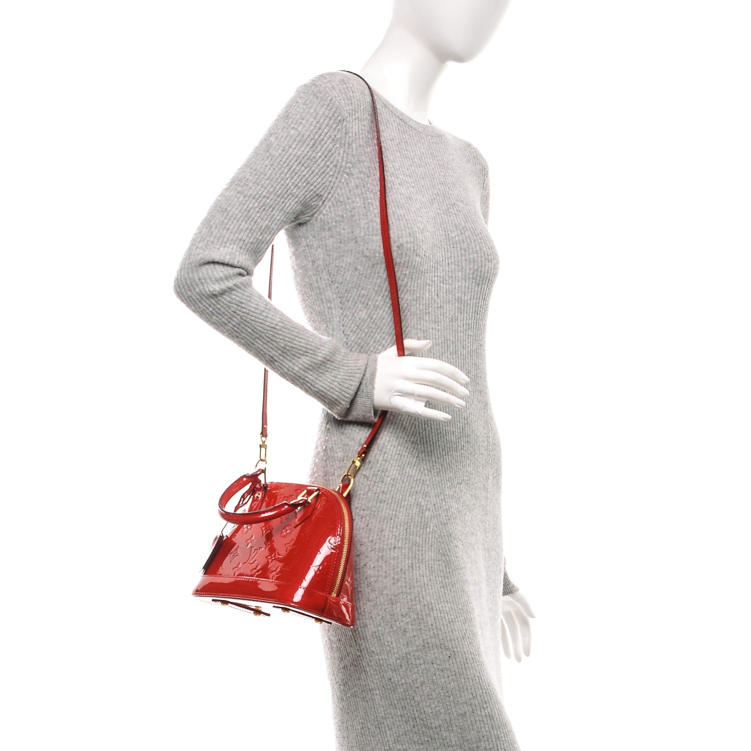 Louis Vuitton Vernis Alma BB Cherry 2 of 8