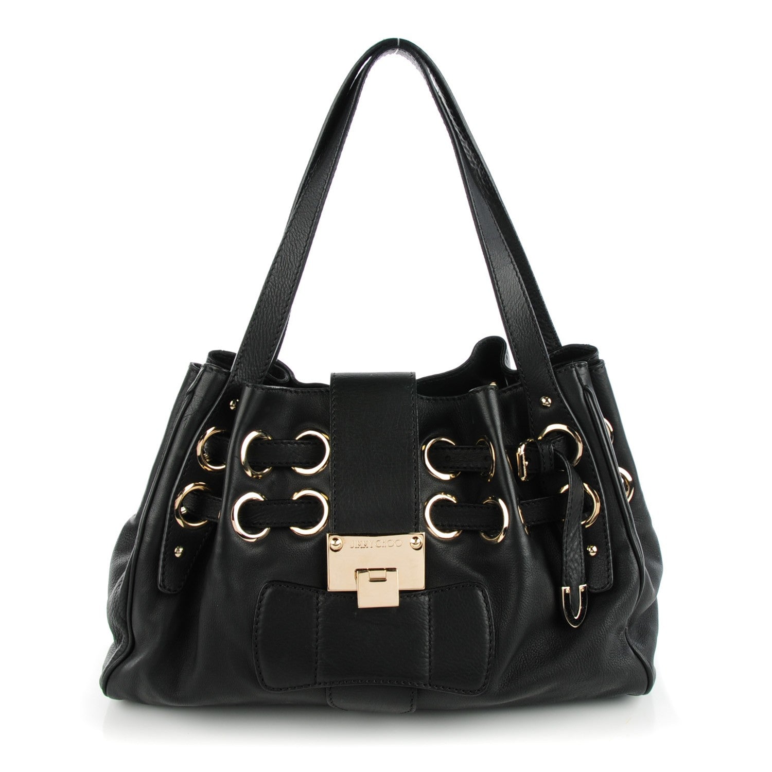 Jimmy Choo Calfskin Riki Black 1 of 6