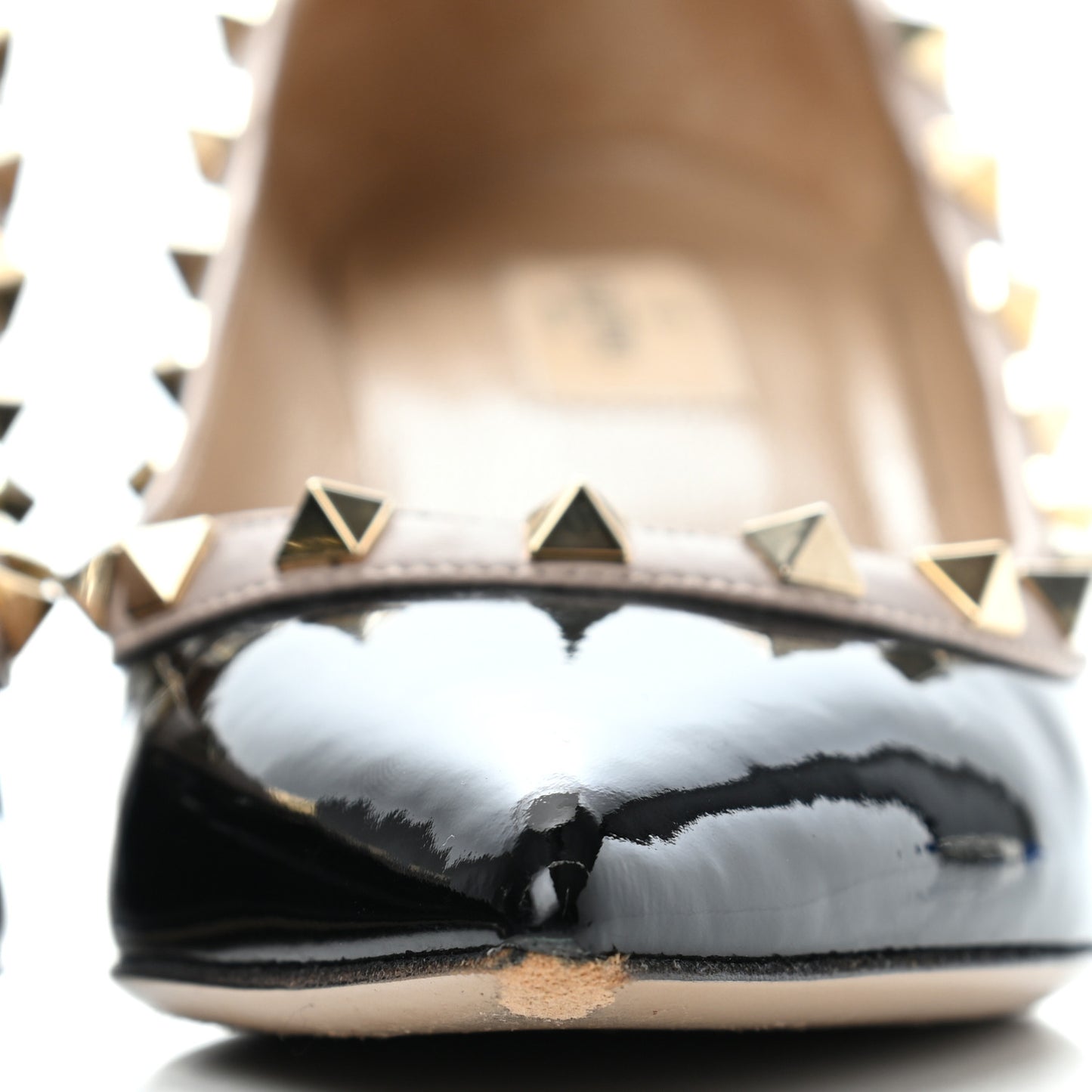 Patent Rockstud 70mm Wedges 37 Black Poudre