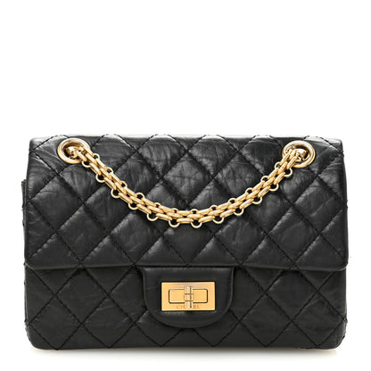 Chanel Aged Calfskin Quilted 2.55 Reissue Mini Flap Black 1 of 12