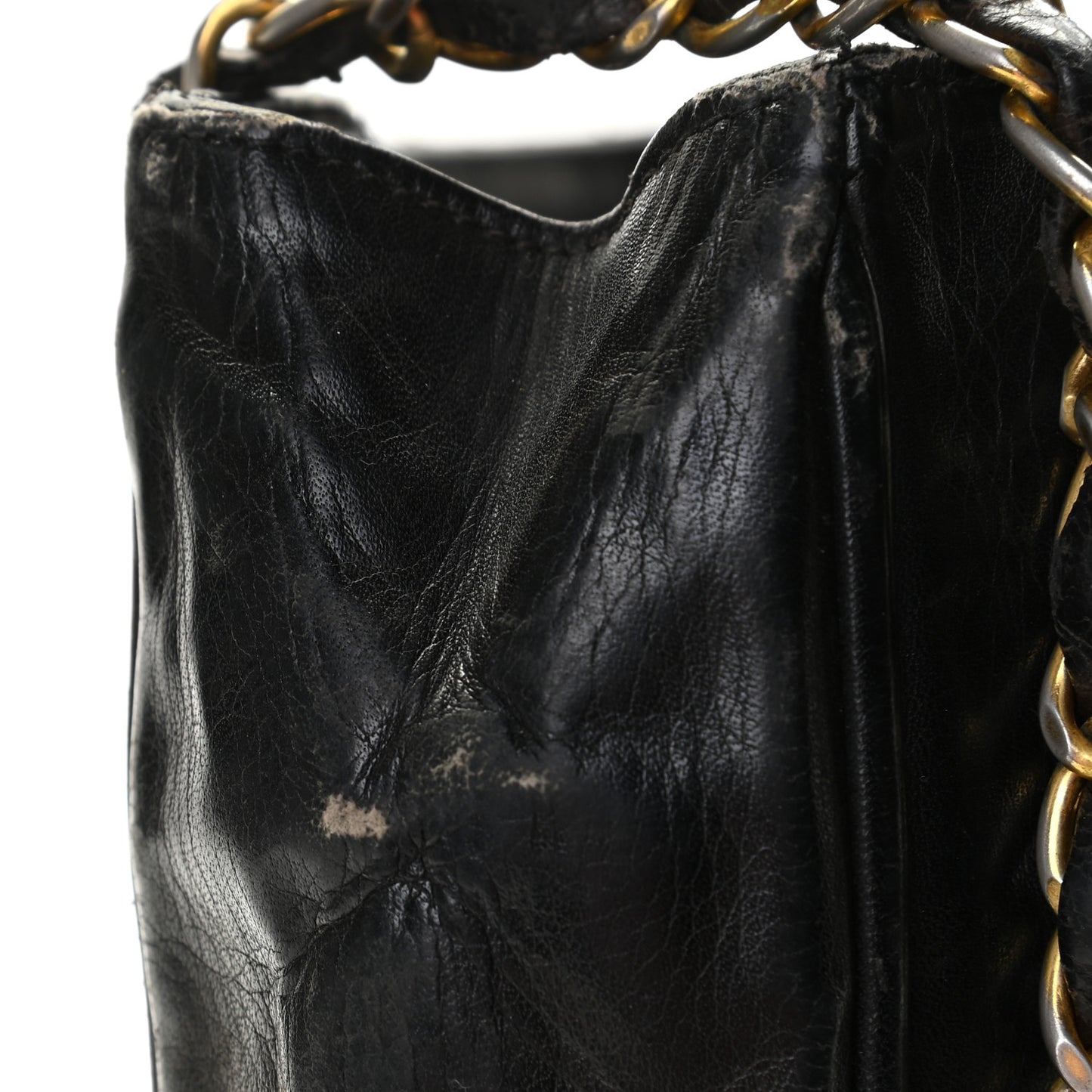 Lambskin Quilted Shoulder Bag Black