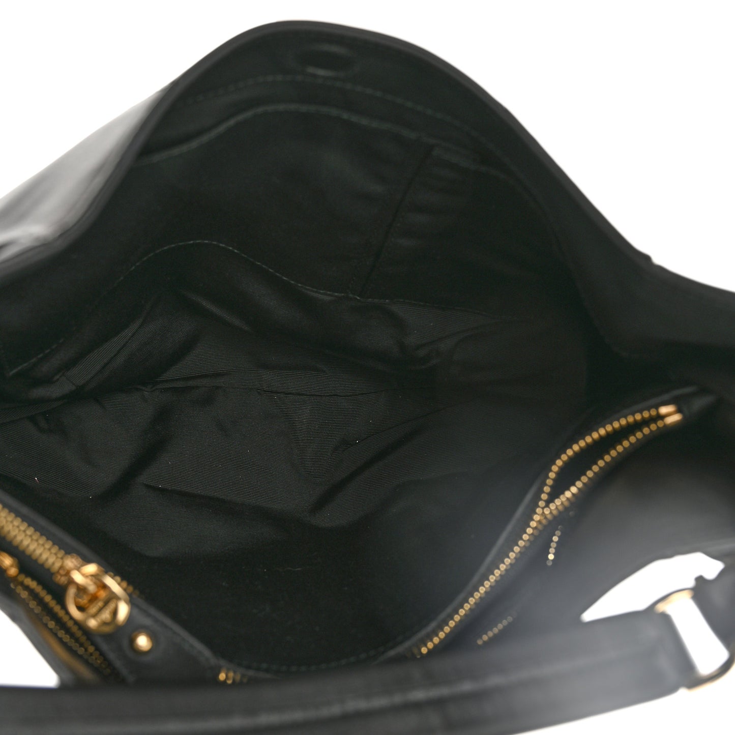 Calfskin Elle Gancini Chain Hobo Black