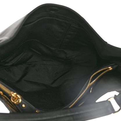 Salvatore Ferragamo Calfskin Elle Gancini Chain Hobo Black 5 of 11