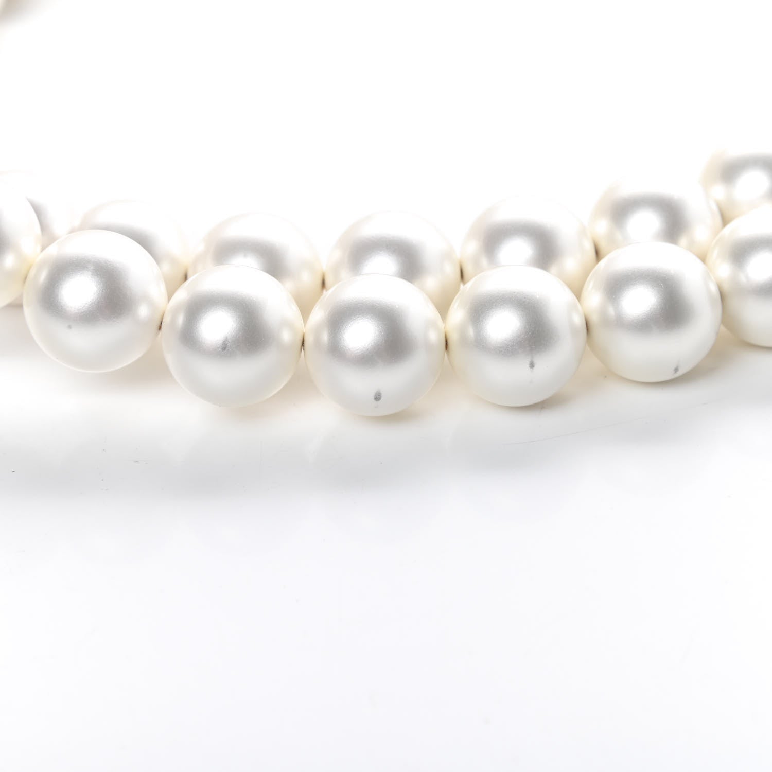 Chanel Calfskin Quilted Mini Maxi Pearls Wallet On Chain WOC White 11 of 14