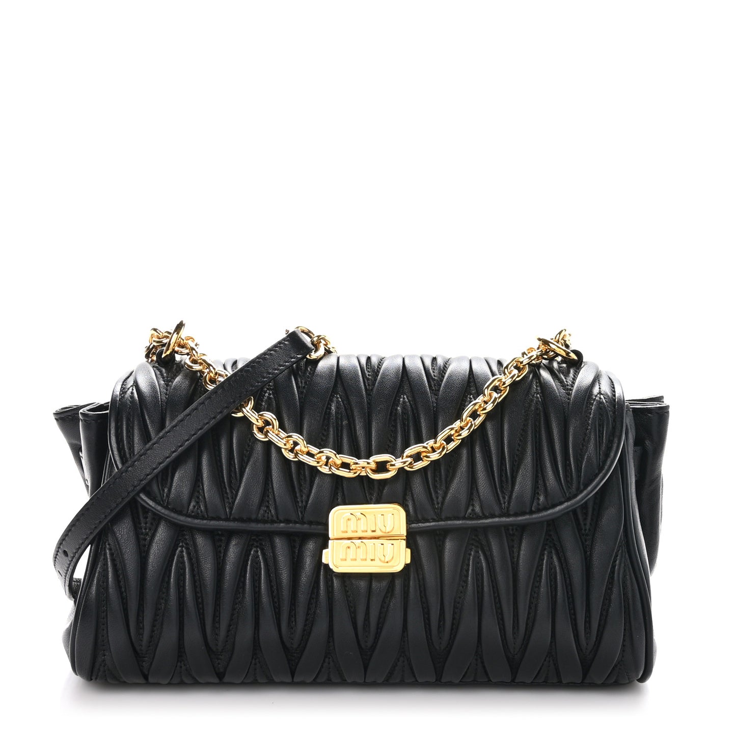Nappa Matelasse Shoulder Bag Black