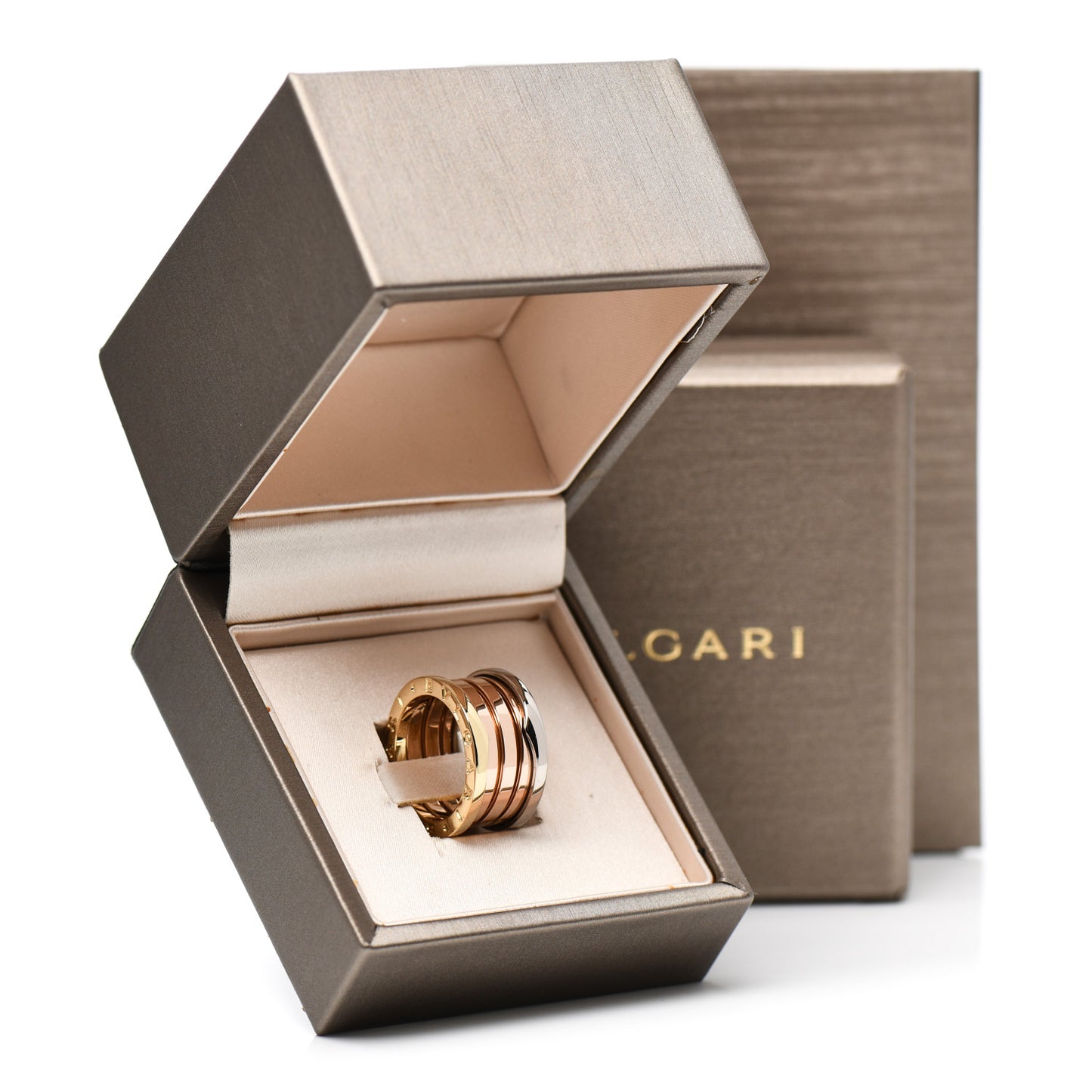 18K Rose White Yellow Gold B.Zero1 Four-Band Ring 51 5.75