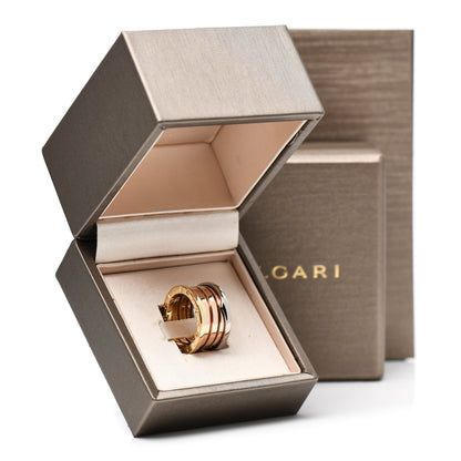 Bulgari 18K Rose White Yellow Gold B.Zero1 Four-Band Ring 51 5.75 8 of 8