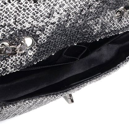 Chanel Sequin East West Flap Dark Silver 5 of 8