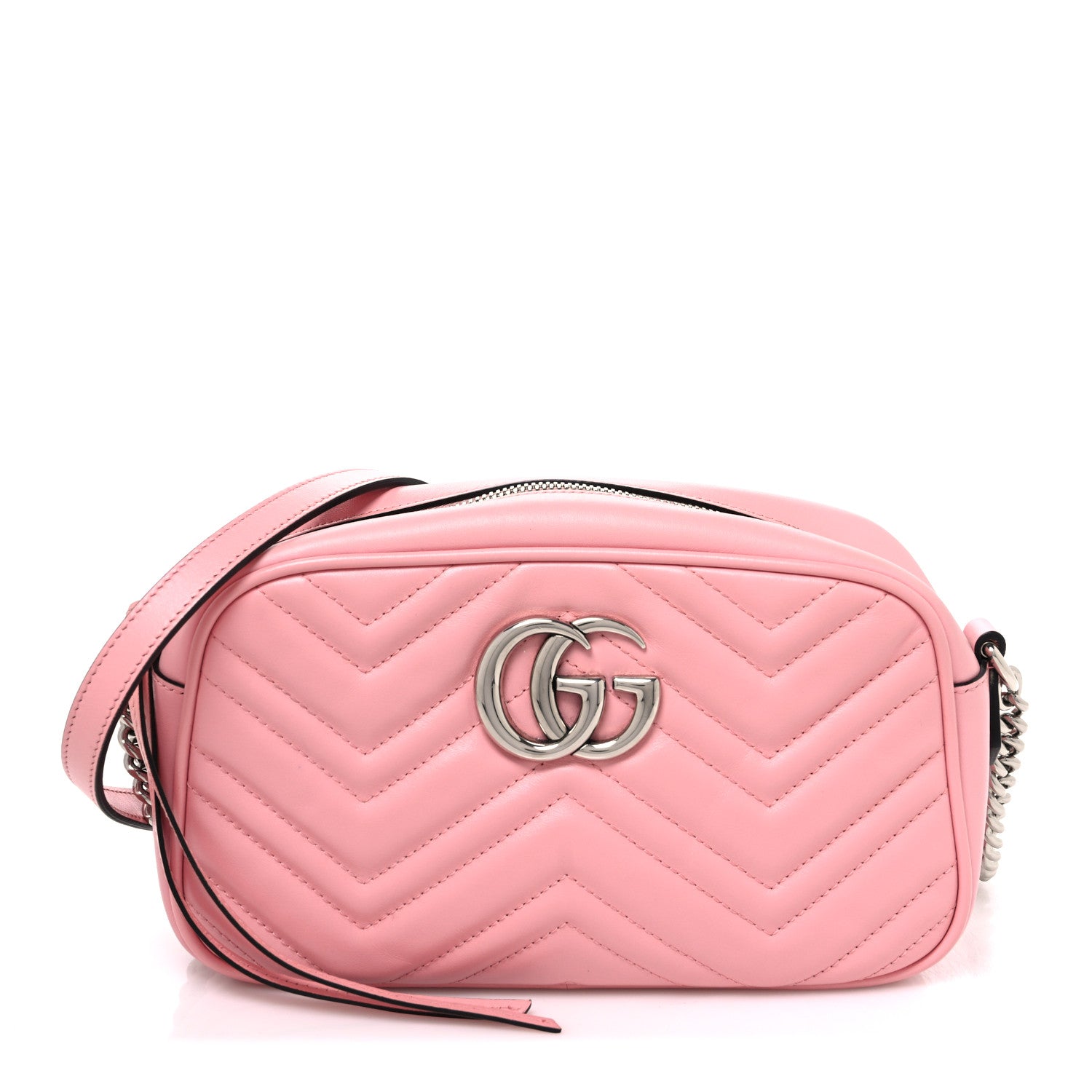Gucci Calfskin Matelasse Small GG Marmont Camera Bag  Wild Rose 1 of 10