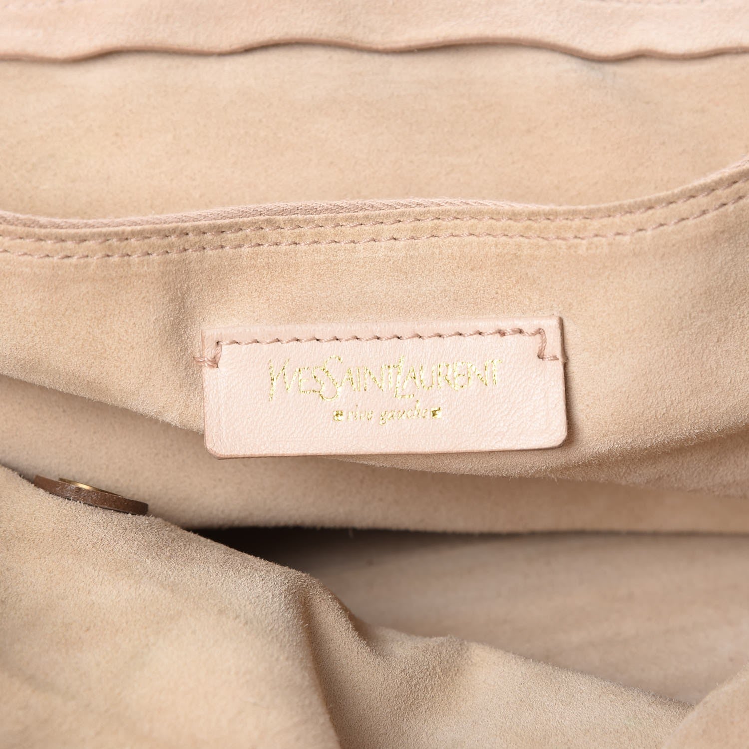 Saint Laurent Nubuck Croc Embossed Large Muse Two Beige 7 of 20