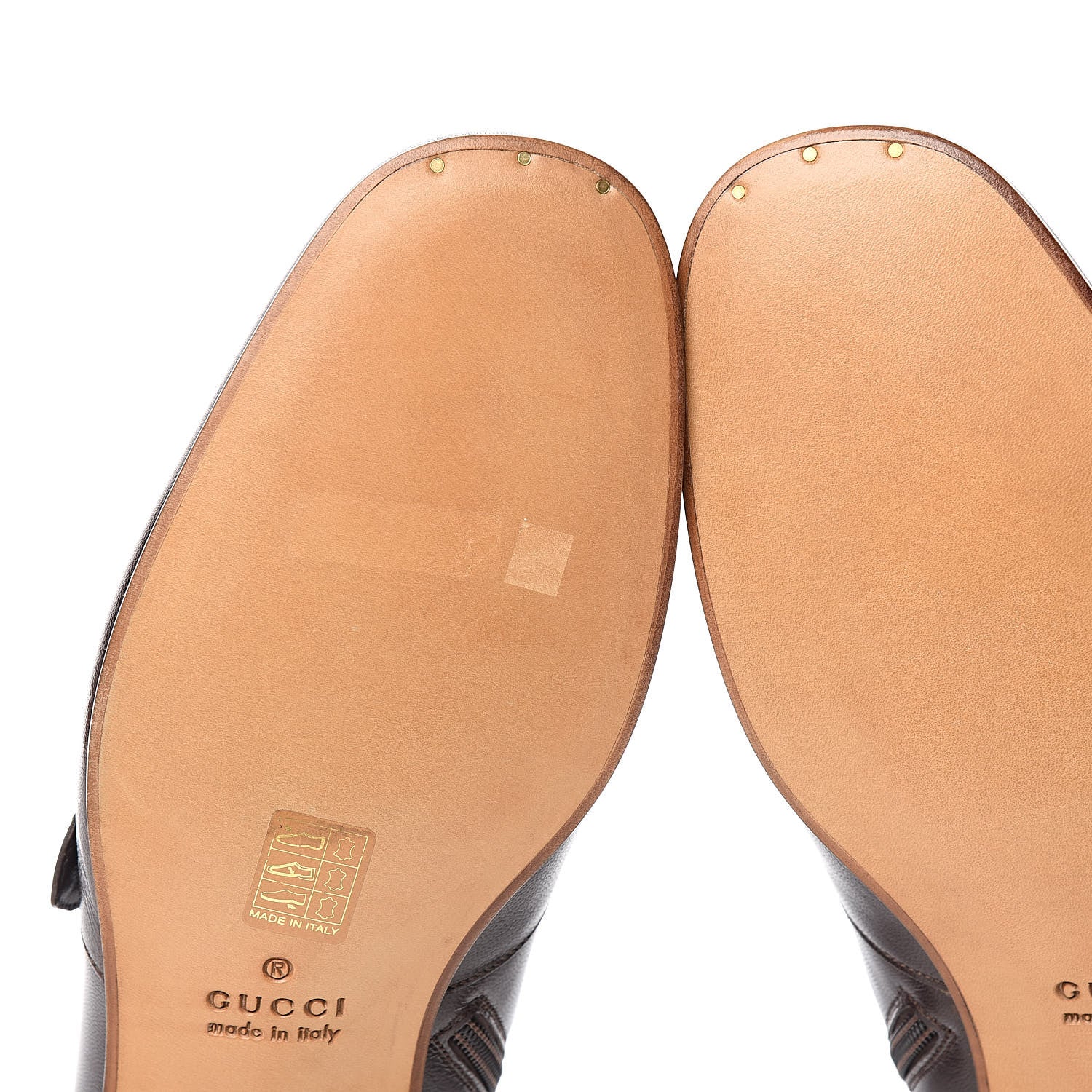Gucci Goatskin Web Mens GG Ankle Boots 9 Cocoa 6 of 10
