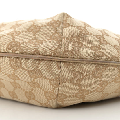 Gucci Monogram Web Medium Half Moon Hobo Gold Pink 10 of 10