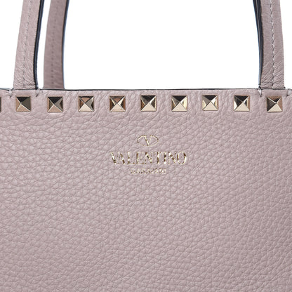 Valentino Garavani Grained Calfskin Rockstud Shoulder Tote Poudre 8 of 10