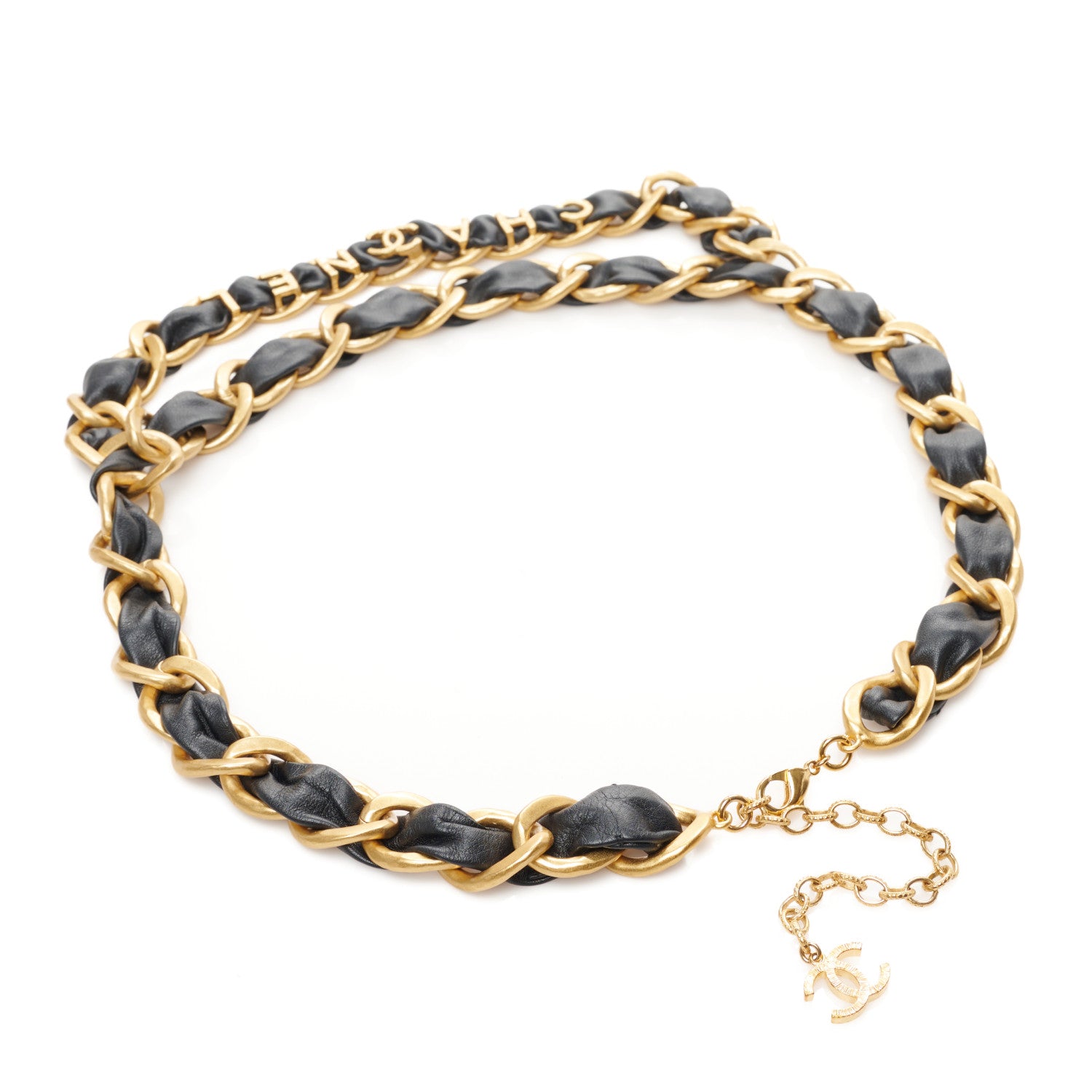Chanel Calfskin Woven 90s Icon CC Belt Black 2 of 3