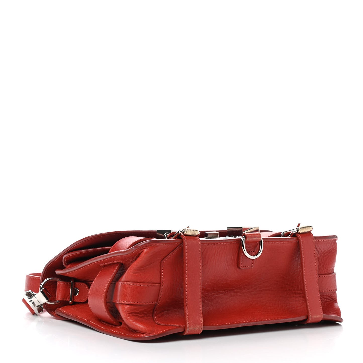 Calfskin Mini PS11 Classic Shoulder Bag Red