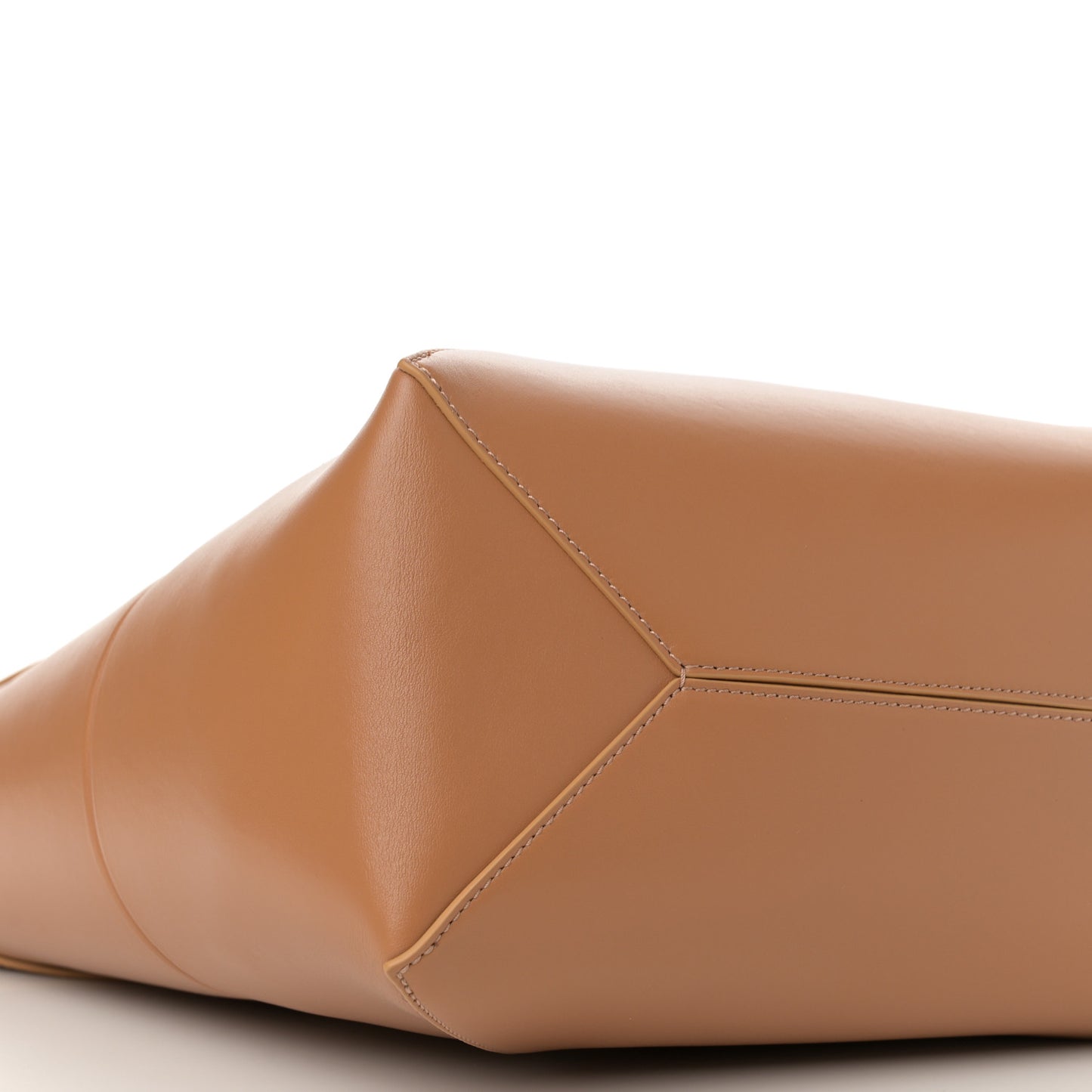 Shiny Calfskin Medium Puzzle Fold Tote Warm Desert