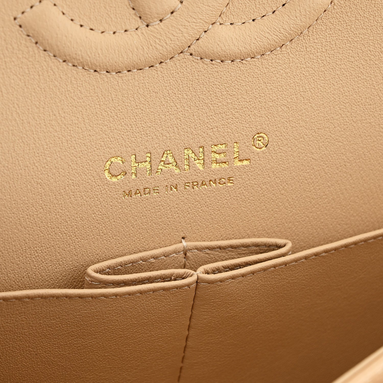 Chanel Caviar Quilted Medium Double Flap Beige 6 of 11