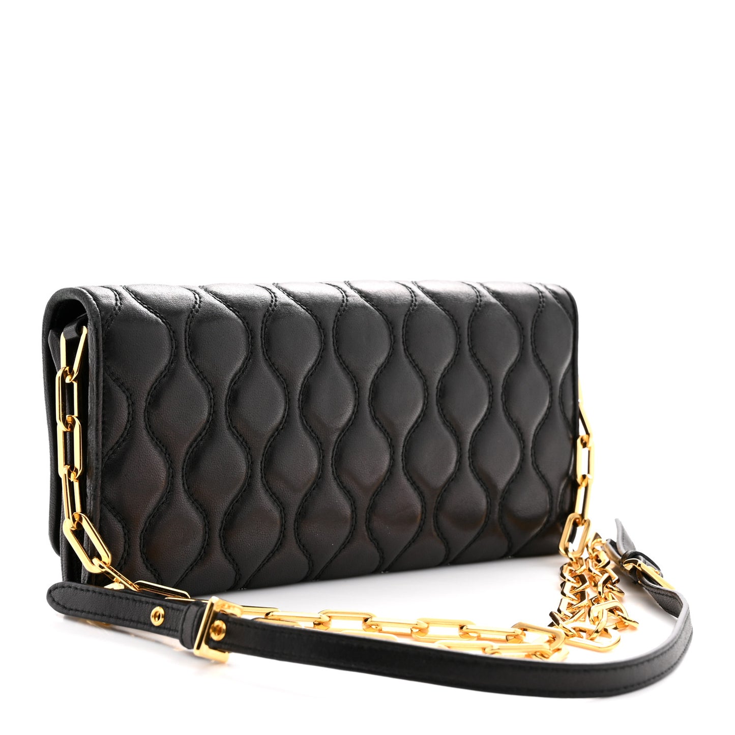 Nappa Padded Wallet On Chain Black