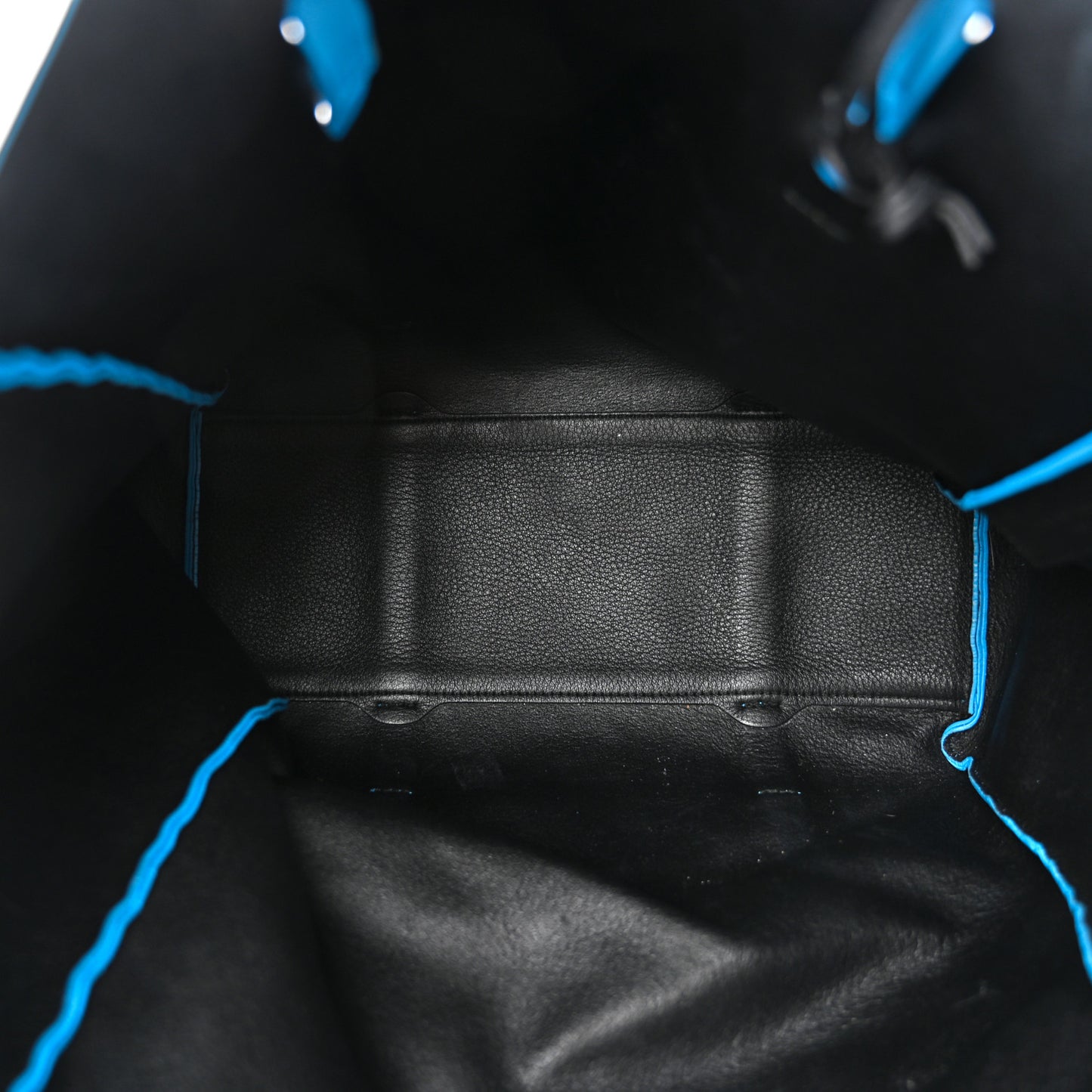 Veau Baltimore Double Sided Small Everyday Tote Bleu Turquoise Black