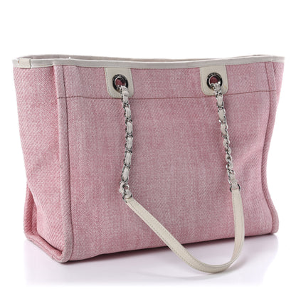 Chanel Canvas Small Deauville Tote Pink 3 of 16