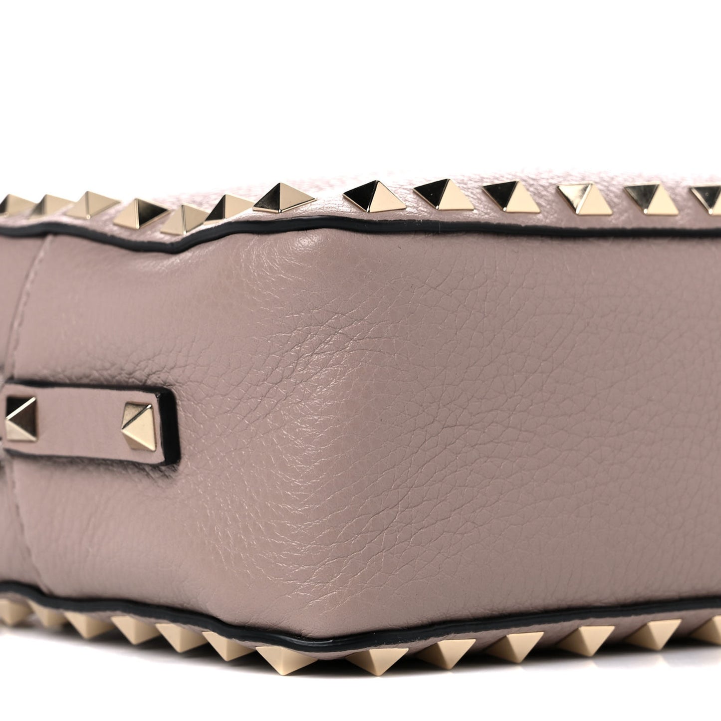 Calfskin Rockstud Camera Crossbody Bag Poudre