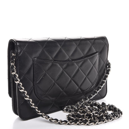 Chanel Lambskin Quilted Wallet On Chain WOC Black 3 of 9