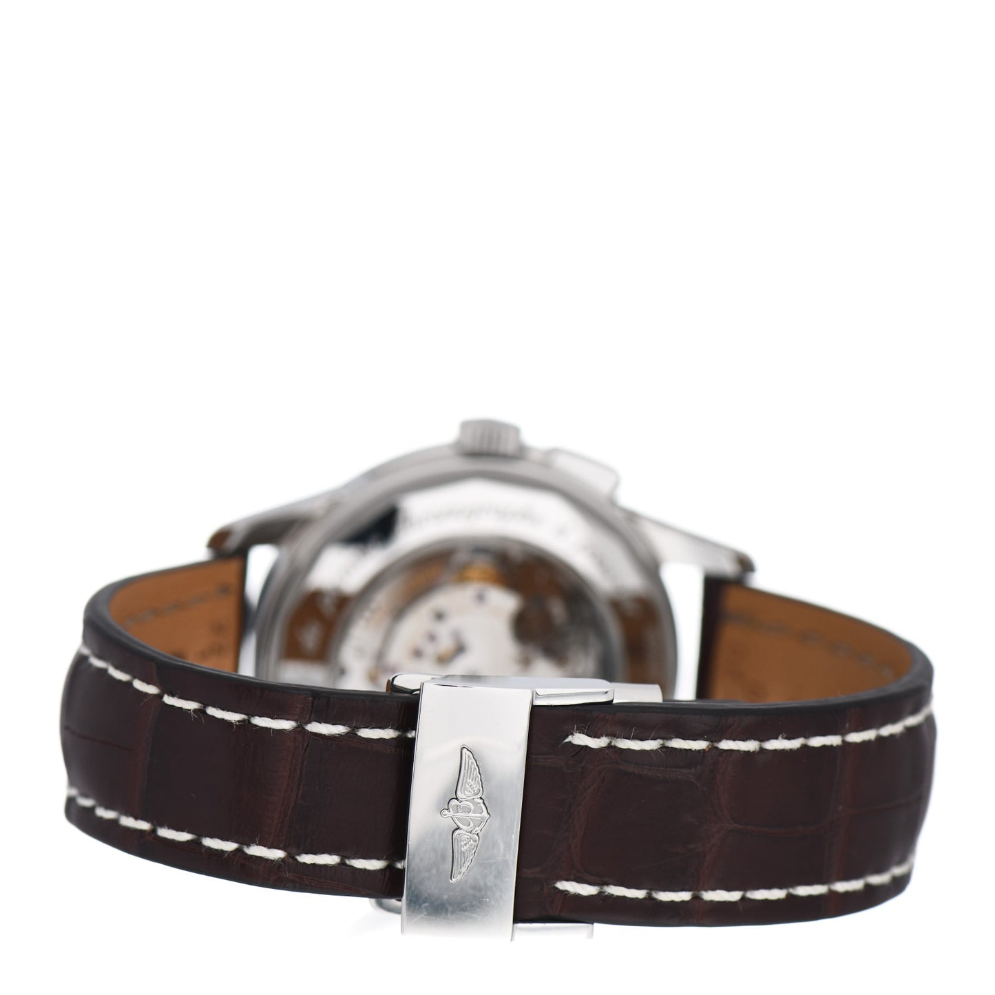 Stainless Steel Alligator 43mm Transocean Chronograph Limited Edition Automatic Watch AB1411