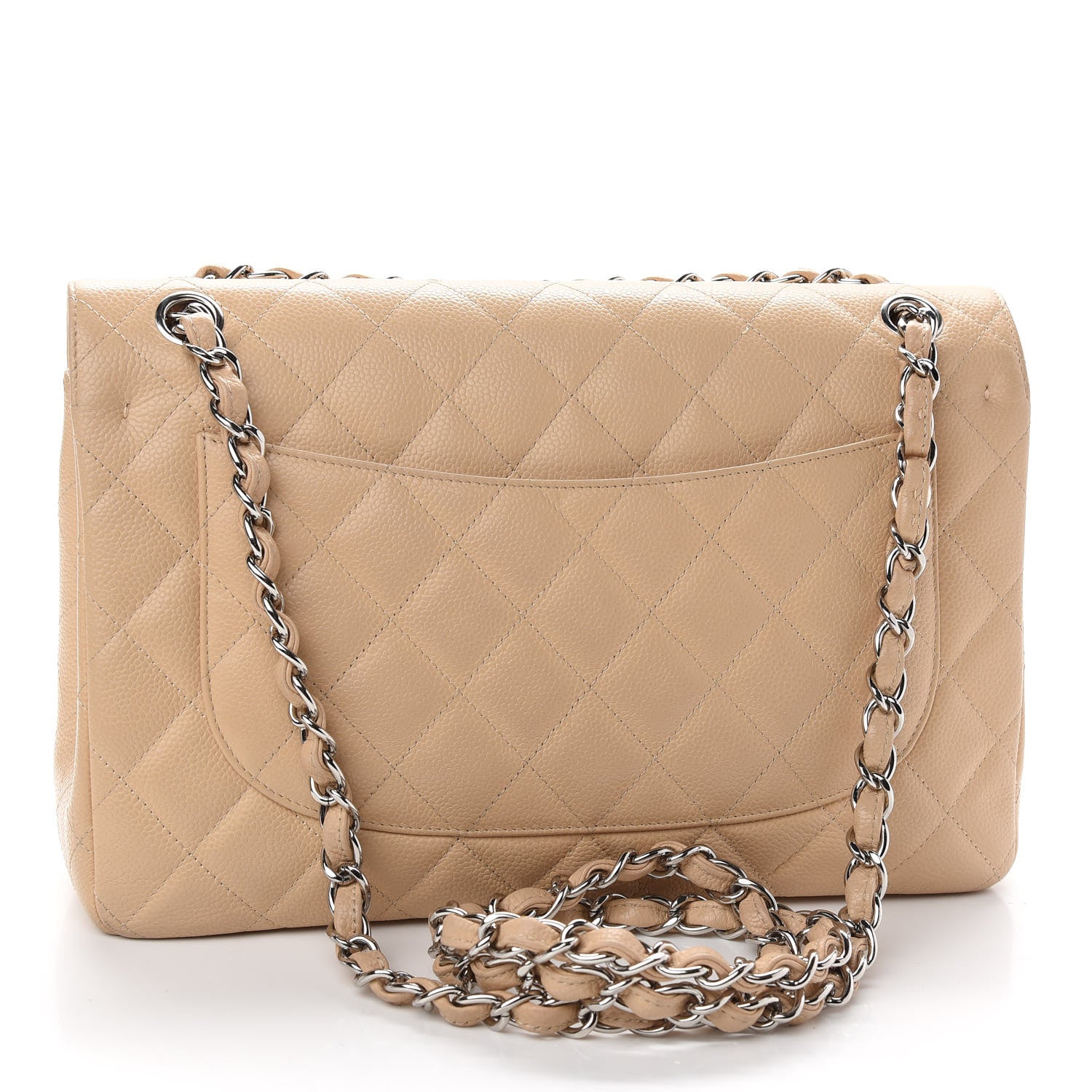 Chanel Caviar Quilted Jumbo Double Flap Beige Clair 3 of 17