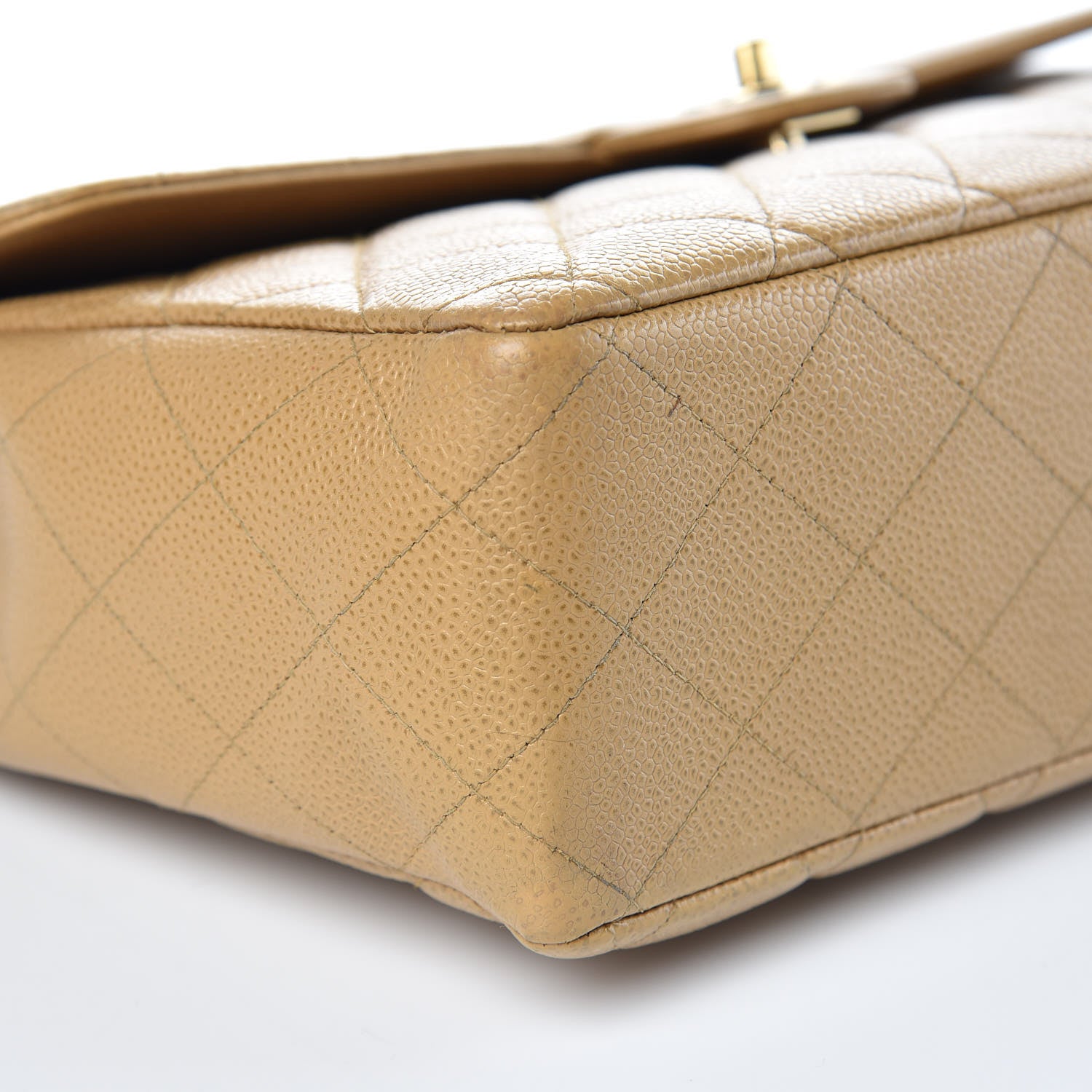 Chanel Caviar Quilted Jumbo Single Flap Beige 5 of 14