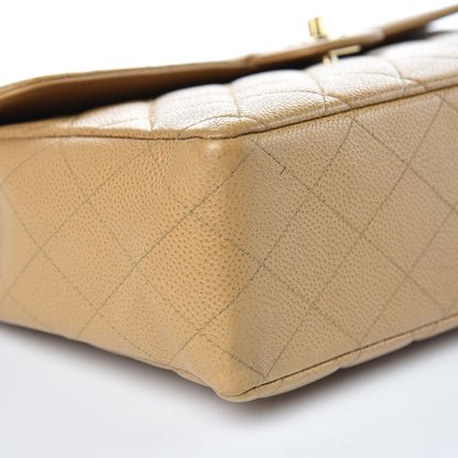 Chanel Caviar Quilted Jumbo Single Flap Beige 5 of 14