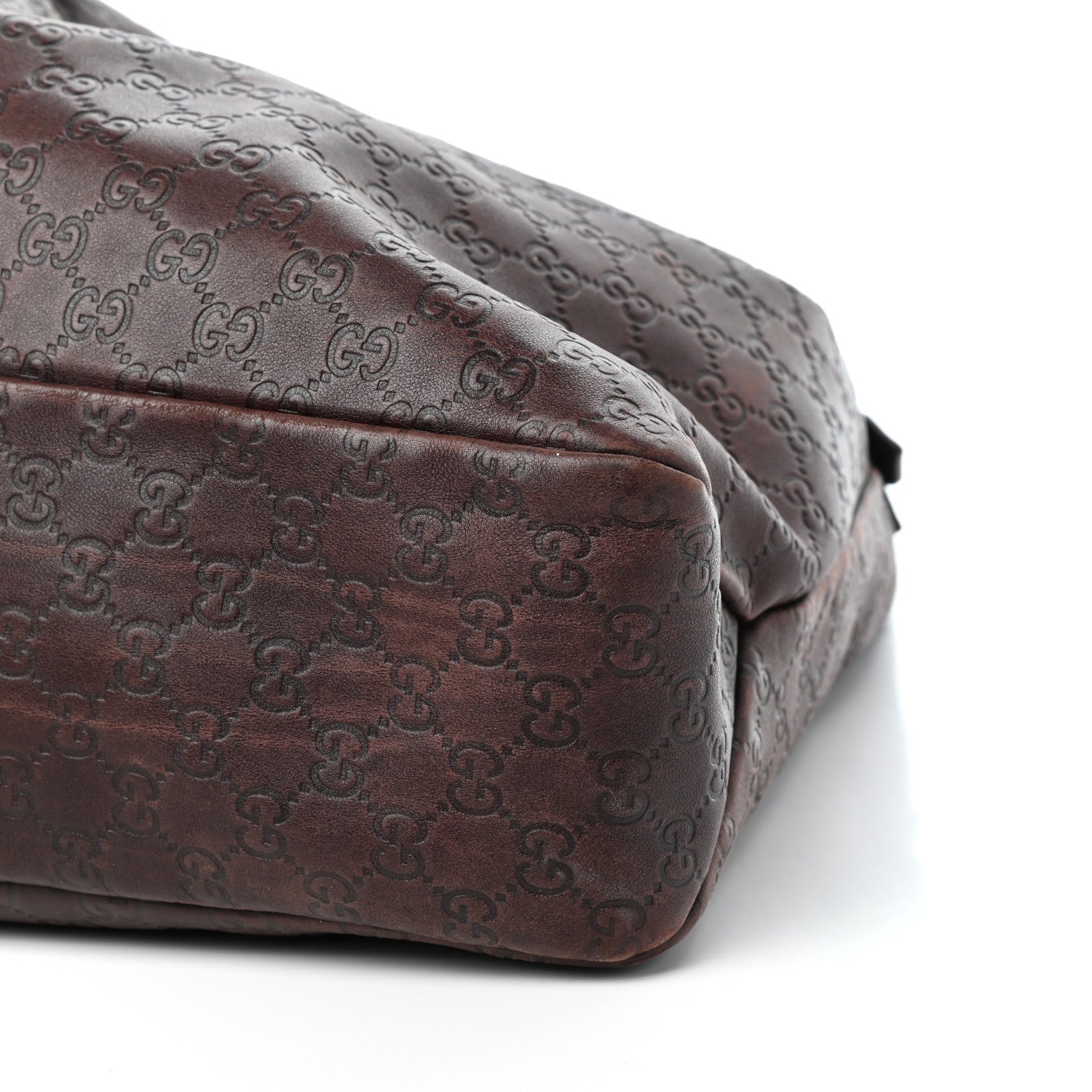 Gucci Guccissima Large Horsebit Chain Hobo Chocolate 9 of 10