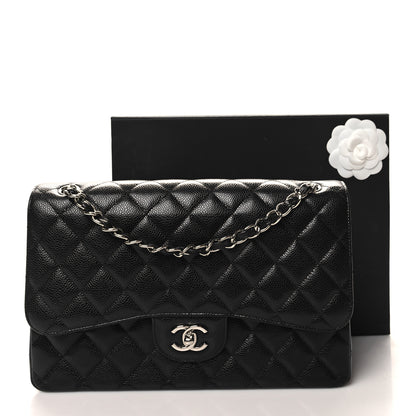 Chanel Caviar Quilted Jumbo Double Flap Black 12 of 12