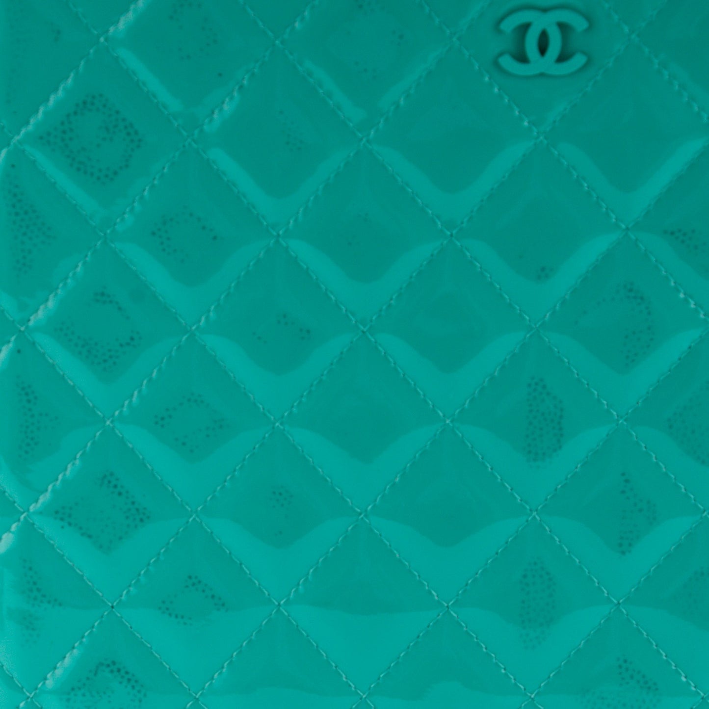 Patent Quilted iPad Case Green