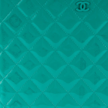 Chanel Patent Quilted iPad Case Green 11 of 11