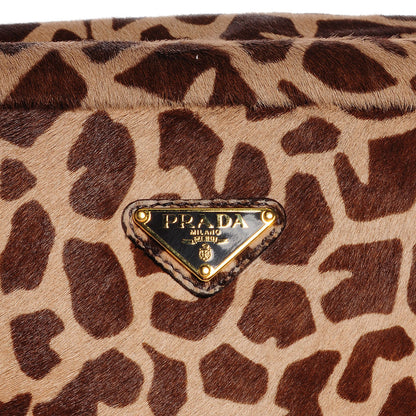 Prada Calf Hair Giraffe Print Tote Sabbia Moro 5 of 11