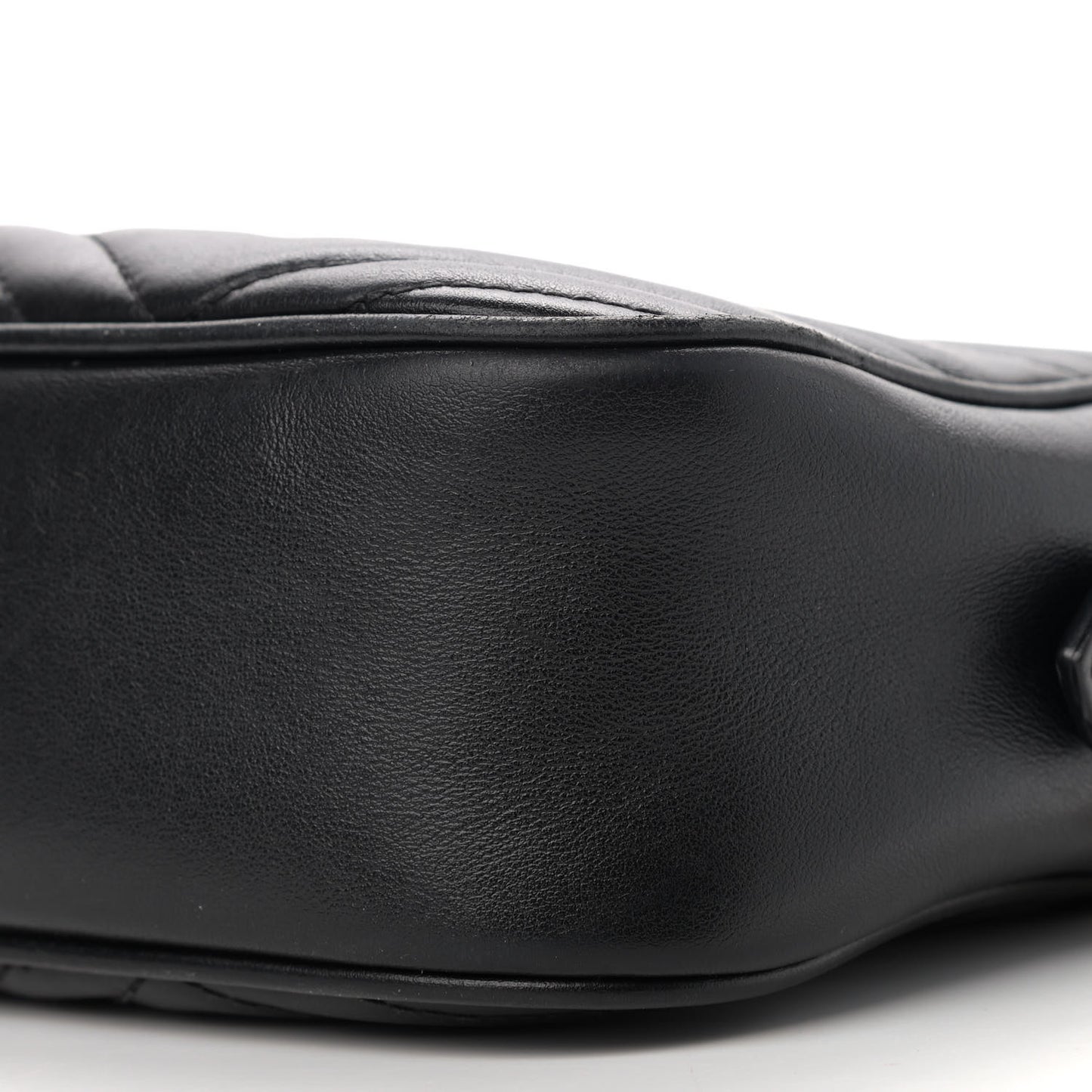Calfskin Matelasse Small GG Marmont Chain Shoulder Bag Black