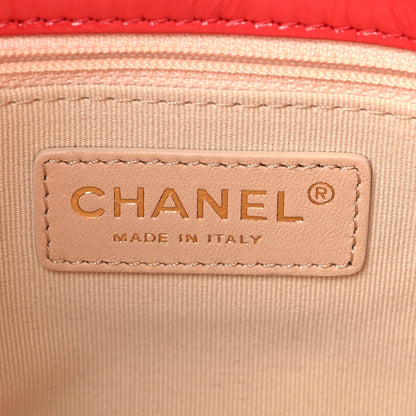 Chanel Shiny Crumpled Calfskin Quilted Wavy CC Hobo Red 6 of 7