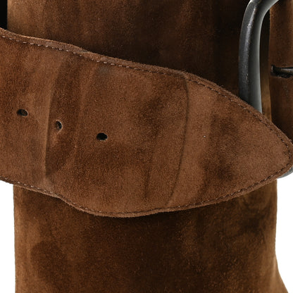 Saint Laurent Suede Joplin Buckle Booties 36.5 Land 11 of 14